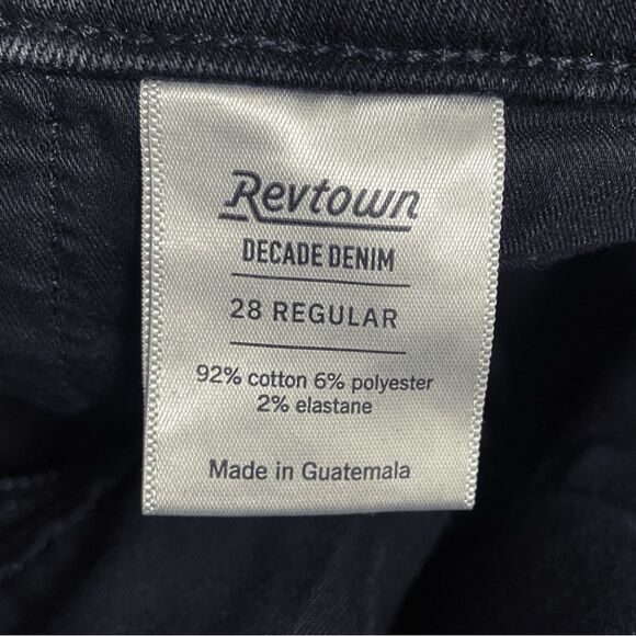 Revtown Jeans Decade Denim Size 28 | 6 Mid Rise Skinny Ankle Jean Jet Black Wash - Picture 12 of 14